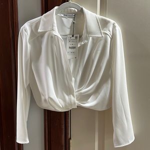 NWT Zara cropped blouse